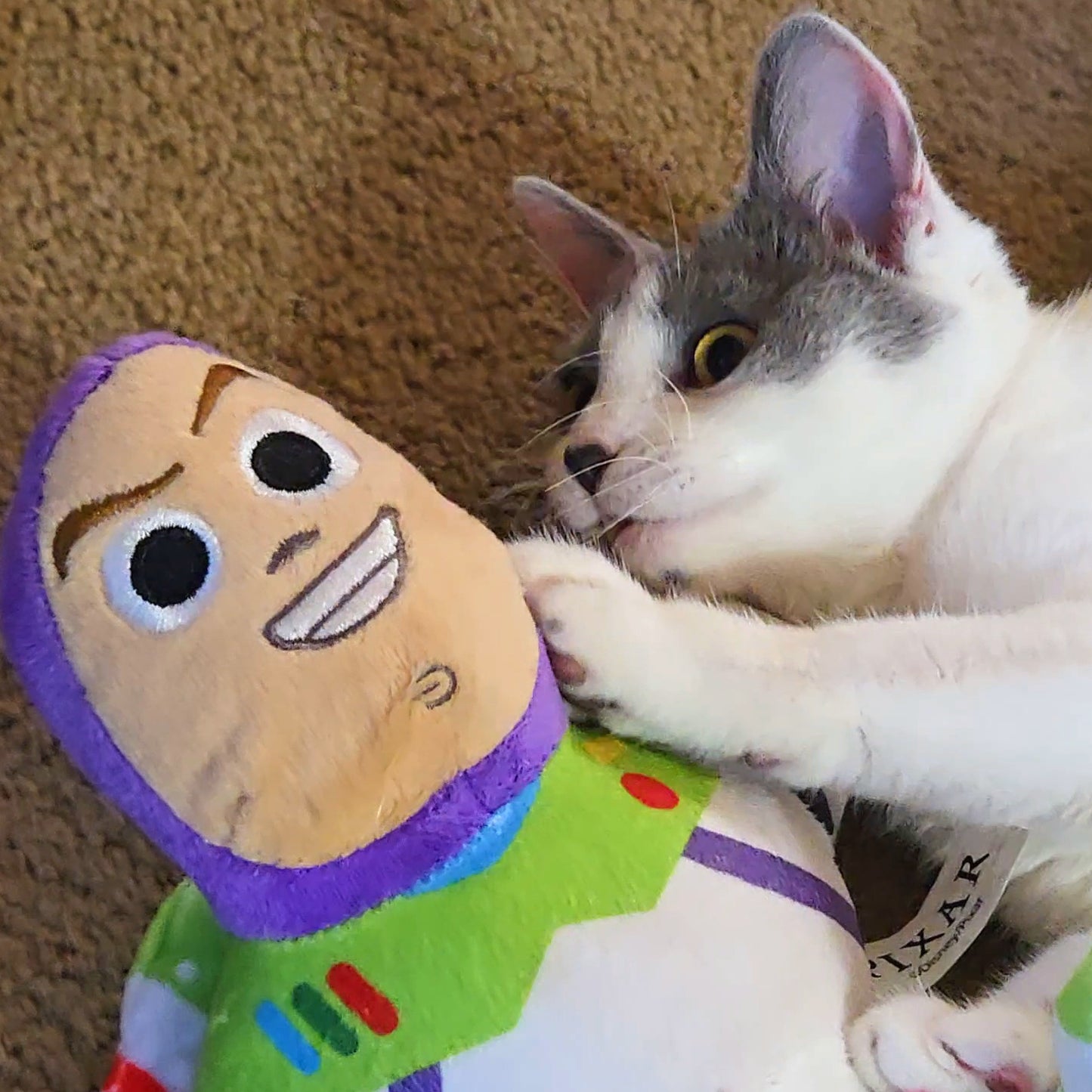 Dog Toy Squeaker Plush - Pixar Toy Story Buzz Lightyear Full Body Pose