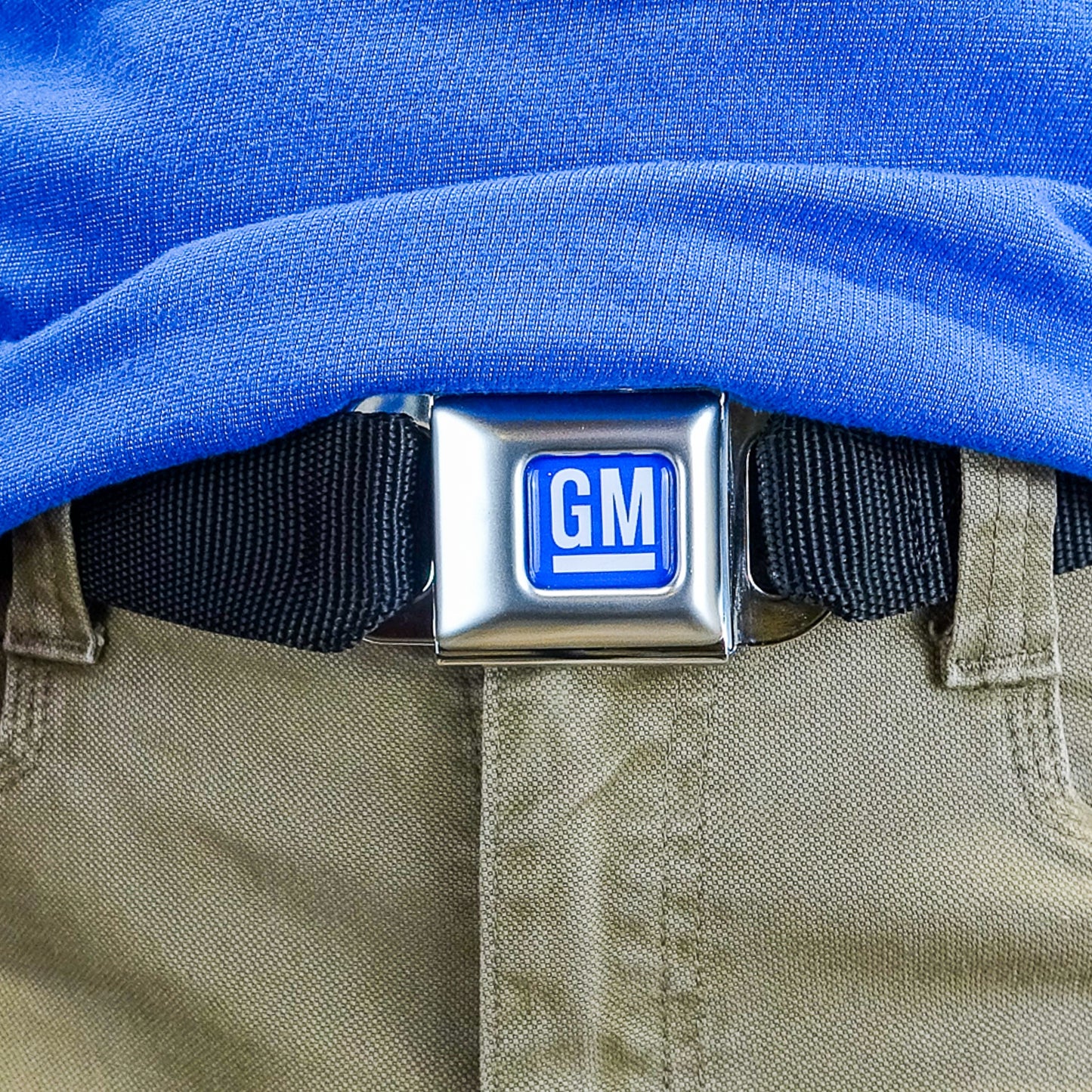 Blue GM Seatbelt Belt