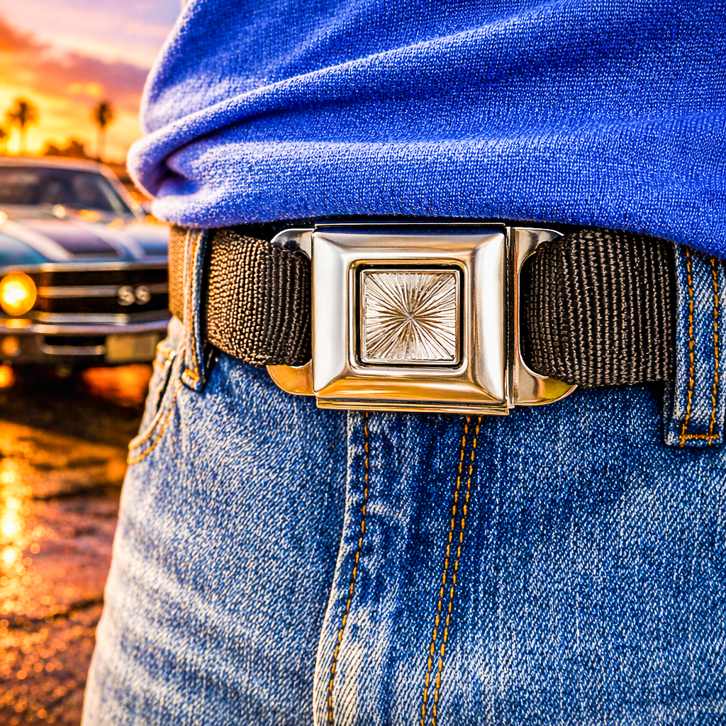 Vintage "Starburst" Seatbelt Belt